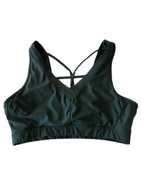Avia Black V-Neck Strappy Back Sports Bra